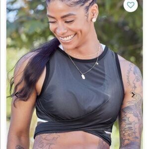 COPY - Fabletics Tie Up Mesh Tank